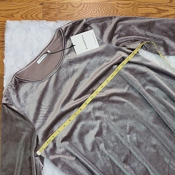 Glamorous Tan/Gray Velvet Swing Dress, Women's Medium, New With Tags! - Picture 5 of 10